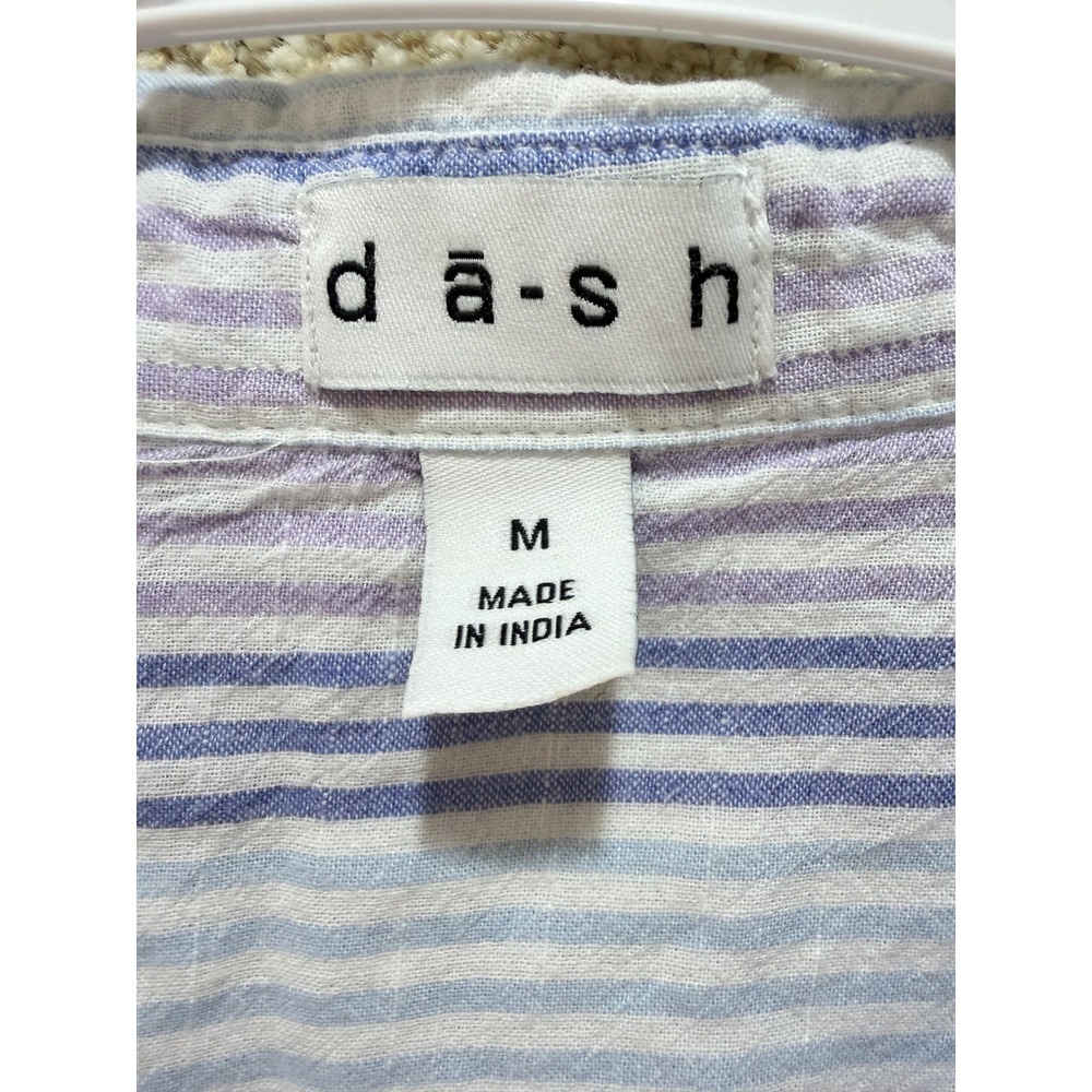 D-a-s-h cotton button down lightweight roll tab 3/4 sleeve shirt cottagecore Med